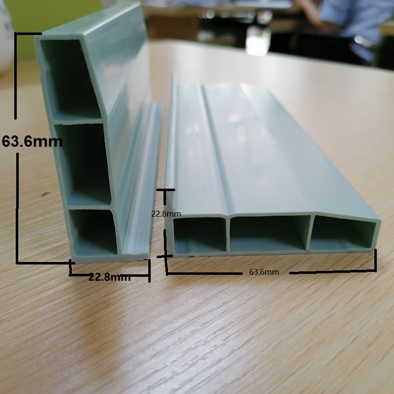 Fabricant chinois de profilé de tuyère en PVC Fabricant de profilés creux en PVC Garniture de section en L en PVC pour système de ventilation